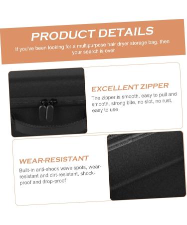 FOYTOKI 2 Pcs Hair Dryer Storage Bag Curl Blow Dryer Portable Hair Dryer Bag Barber Clipper Case Black Eva - Buy Online on SooperMarket.com