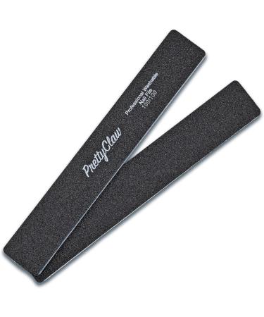 PrettyClaw | 10pc Professional Nail File 100/100 Grit Black Rectangle Acrylic Nail Files Plastic Center Double Sided Emery Board for Nails Washable 7 inch Nail File - Buy Online on SooperMarket.com