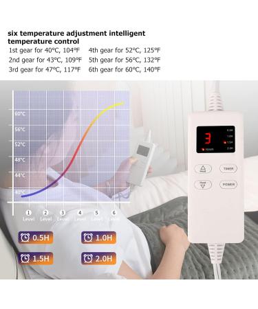 Alomejor Electric Waist Heating Blanket - Upgraded Velcro Warmer with Controller for Office Use - Gray - Buy Online on SooperMarket.com