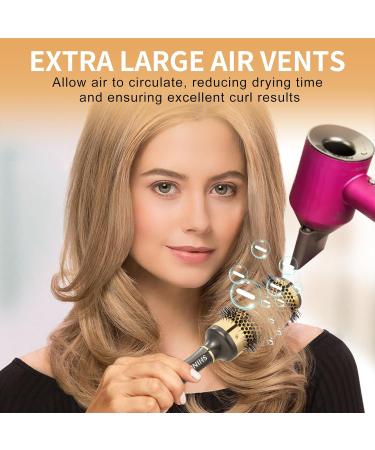 Hair Brush - SHINLEA Round Hair Brush for Blow Drying 43mm Aluminium Curly Hair brush Hairbrushes for women Professional Curling Hair Drying Styling Straightening and Shine - Buy Online on SooperMarket.com