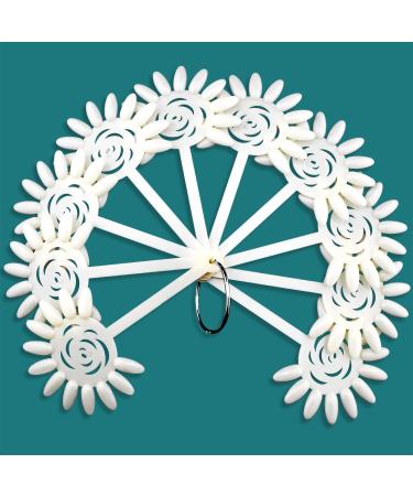 10pcs/wheel 120 Color Natural Sunflower Nail Polish Display Sticks w Ring False Nail Art Display Chart Practice Fan Wheel Tool, NT003