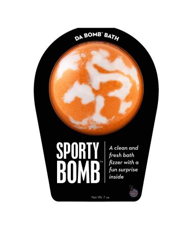 A BOMB Sporty Bath Bomb 7 Oz - White/Orange Clean & Fresh | Energizing Bath Fizz for Active Lifestyles - Buy Online on SooperMarket.com