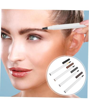 BELLIFFY 4pcs Four Forked Eyebrow Pencil Cosmetic Women Eyebrow Pencils Eyebrow Pencil Brown Make up Kit Abs - Buy Online on SooperMarket.com