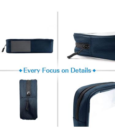 TSA Approved 2-Pack ProCase Clear Travel Toiletry Bag - Navy/Red - Buy Online on SooperMarket.com