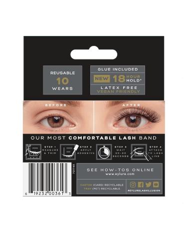 Eylure Lash Illusion Faux Mink No. 310 False Lashes with Adhesive - 1 Pair - Buy Online on SooperMarket.com