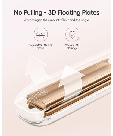 Wavytalk Pro Titanium Flat Iron 2 In 1 Hair Straightener and Curling iron 170 -450 Faster Heating Up Convenient Hair Tools with Dual Voltage LCD Display Matt Black - Buy Online on SooperMarket.com