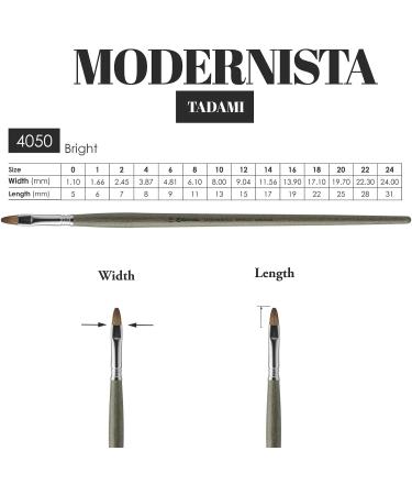 Escoda Modernista 4050 Synthetic Mongoose Bright/Shader Brush - Size 8, for Oil & Acrylic Painting - Buy Online on SooperMarket.com