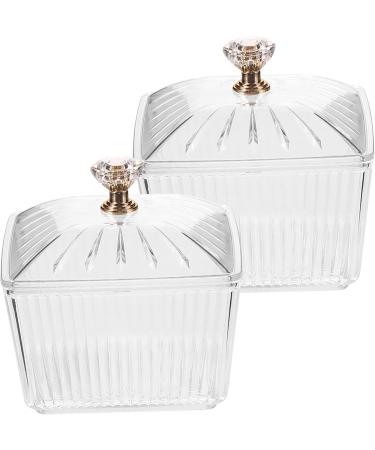 4 Pcs Candied Fruit Refreshment Tray Food Container Clear Tea Container Candy Jar Storage Popcorn 9X9X7.5CMx2pcs Transparentx2pcs - Buy Online on SooperMarket.com