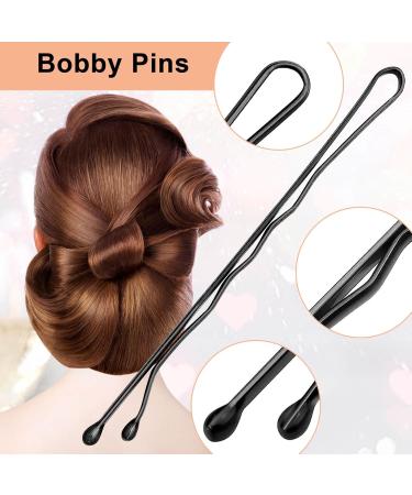 Bobby Pins 300 Hair Pins for Women Hair Grips U Shaped Hair Pins for Buns Hair Grips for Thick Hair Invisible Wave Hairgrip Hair Styling Pins with Storage Box (Black & Blonde & Brown) - Buy Online on SooperMarket.com