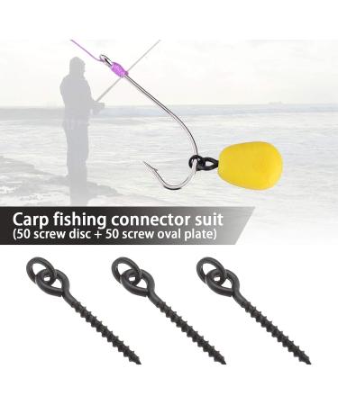 100 Pcs 15mm Fishing Bait Screws - Round/Oval Connection Loop for Carp Fishing - Accessories in Matt Black - Buy Online on SooperMarket.com
