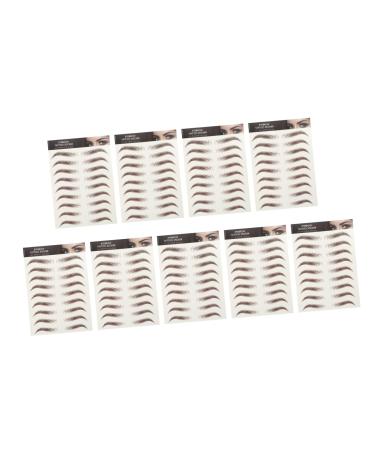 PLAFOPE 6d Eyebrows Stickers 9 sheets Temporary Hairlike Lady Waterproof Eyebrows False Transfer Transfers Brow Stickers