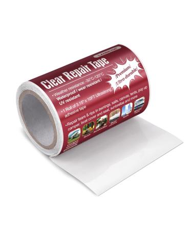 LANBEIDE Fabric Repair Tape, Canvas Repair Kit for Awning Repair Tape Boat Covers Canvas Tape Tent Repair Tape, Pop Up Camper RV Cover Repair Tape 9.84FT x 3.15" 10FTx3.2"