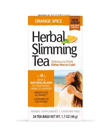 21st Century Herbal Slimming Tea Peach-Apricot Caffeine Free 24 Tea Bags 1.6 oz (45 g)