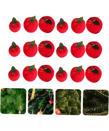 Zerodeko 18pcs Christmas Apple Pendant Xmas Party Supplies Fruit Xmas Ornaments Christmas Tree Fruit Decorations Christmas Tree Ornaments Home Decorations Party Bag Fabric 6cm Red - Buy Online on SooperMarket.com
