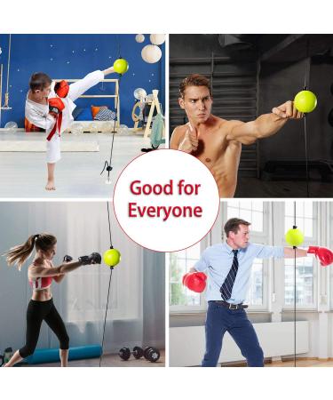 Boxing Reflex Ball Set for Hand Eye Coordination & Stress Relief - Home Training Equipment for Adults & Kids - No Hammer Installation Needed - Buy Online on SooperMarket.com