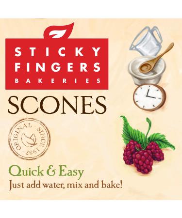 Sticky Fingers Bakeries English Scone Mix with Raspberry - Easy to Make Fresh Baked Scones - Makes 12 Scones (2pk) - Pack of 2 - Buy Online on SooperMarket.com