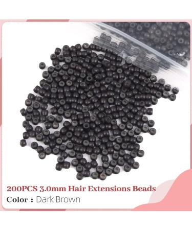 Vlasy Dark Brown Hair Extension Tools Kit - Pliers, Loop Threader, 200PCS Silicone Beads - Buy Online on SooperMarket.com