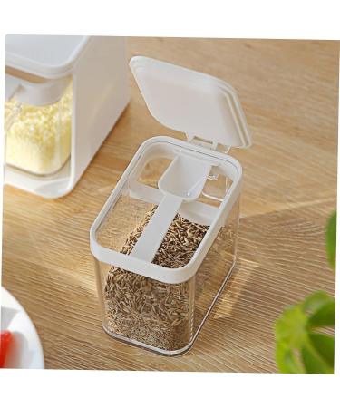GRIRIW Box Seasoning Box Spice Containers Glass Condiment Bottles Salt Storage Organizer Jar With Cover 15X6.5X9.5CM Random Color - Buy Online on SooperMarket.com