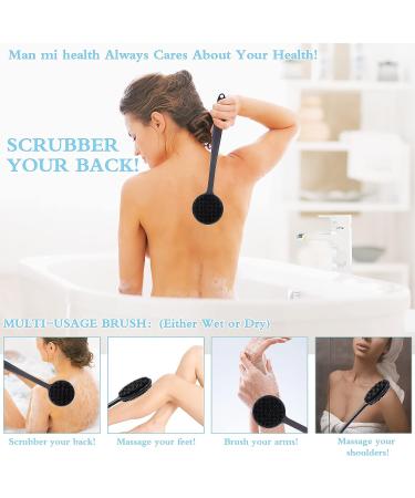 Silicone Body Scrubber Long Handle Bath Shower Brush - WLLHYF Back Exfoliator - Buy Online on SooperMarket.com