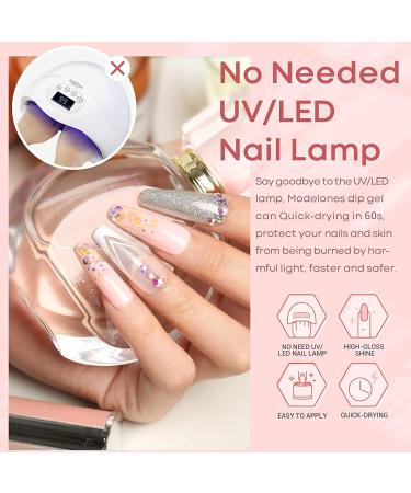 Roseflower Dipping Powder Nails Kit - 6 Colors Nude Dip Powder Starter Kit with Base & Top Coat | DIY Salon Manicure at Home | Blassing Gling Sling Laits Hainted for Perfect Nails - Buy Online on SooperMarket.com