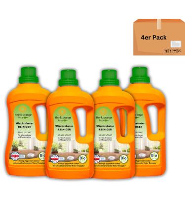 Wischrobots cleaning agent (4x1l pack) |Concentrate for all suction wipers |Extremely clean |Foam arm & strip -free for all surfaces |Think orange be green 1 piece (4 Pack)