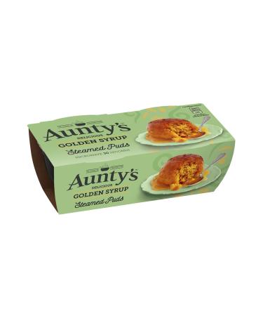 Aunty's Golden Syrup Steamed Puddings - CASE of 12 - 95g X 12 ( 6 Twin Packs)