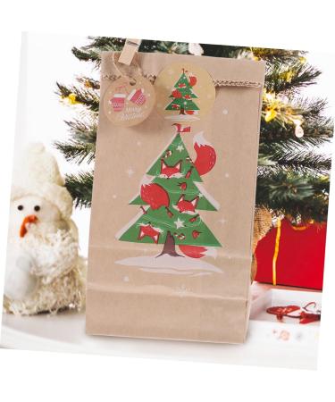 HOLIDYOYO 1 Set Xmas Advent Calendar Bags Xmas Candy Pouch Santa Bags Holiday Party Favor Rope As Shown 18.00X9.00X1.00CM - Buy Online on SooperMarket.com