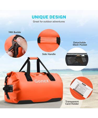 Gonex 80L Waterproof Duffle Bag for Travel, Kayaking & Boating - Orange - Buy Online on SooperMarket.com