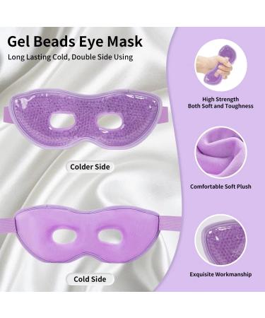 Cavoilu 2Pack Gel Eye Mask for Dark Circles & Puffiness - Hot & Cold Cooling, Reusable, Stress Relief - Purple - Buy Online on SooperMarket.com