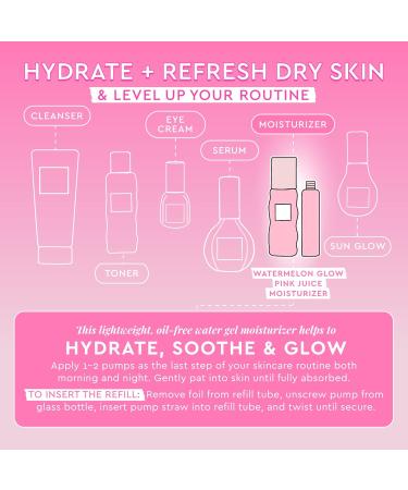 Glow Recipe Pink Juice Hydrating Face Moisturizer for Women & Men - Glass Skin Gel Moisturizer with Hyaluronic Acid & Watermelon - Lightweight Fast-Absorbing Moisturizer for Dry Skin (50ml) - Buy Online on SooperMarket.com