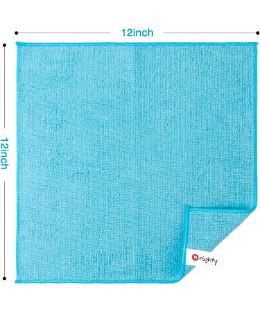 Orighty Microfiber Cleaning Cloths Pack of 12 - Highly Absorbent & Lint Free for House, Kitchen, Car Care - 12x12 inch - Buy Online on SooperMarket.com