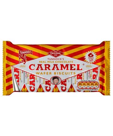 Tunnock's Real Milk Chocolate Caramel Wafer Biscuits 6 x 30g