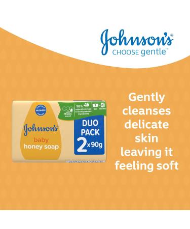 Johnson's Baby Honey Soap Duo Pack - Gentle 2 x 90g | International Shipping Available - Buy Online on SooperMarket.com