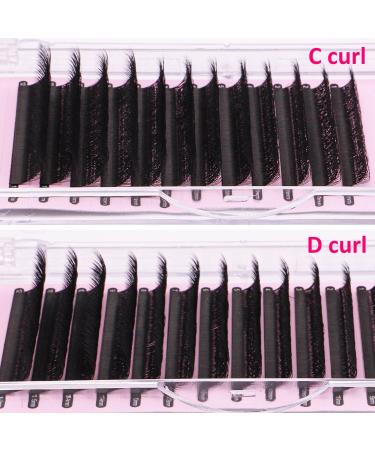 VEYES YY Lash Extensions C & D Curl 9-15mm Mixed Length Premade Volume Eyelash Fans Professional Lash Extension Supplies Matte Black(YY-Shape 0.07 C-curl 9-15mm) - Buy Online on SooperMarket.com