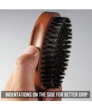 BFWood Boar Bristle Beard Brush - Military Style Walnut Black Wood - Buy Online on SooperMarket.com