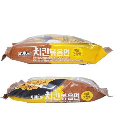 PALDO Korean Stir-fried Chicken Ramen Noodle with Spicy Soy Sauce 130g (Pack of 8) - Buy Online on SooperMarket.com