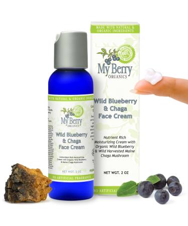 Wild Blueberry & Chaga Face Cream With Wild Blueberry & Maine Chaga Mushroom For Highest in Skin Health