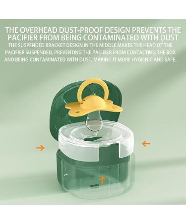 Stylish Ghirting Pacifier Container | Universal Portable Pacifier Clips Box & Accessories Storage - Green - Buy Online on SooperMarket.com