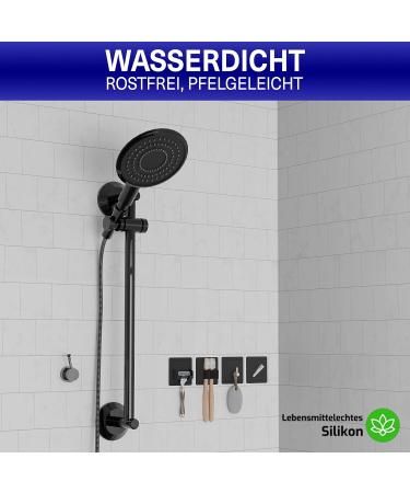 Lobux Razor Holder - Self-Adhesive Waterproof Soft-Touch Silicone Shower & Mirror Bracket | Black Shaver Holder for Bathroom & Wall - Buy Online on SooperMarket.com