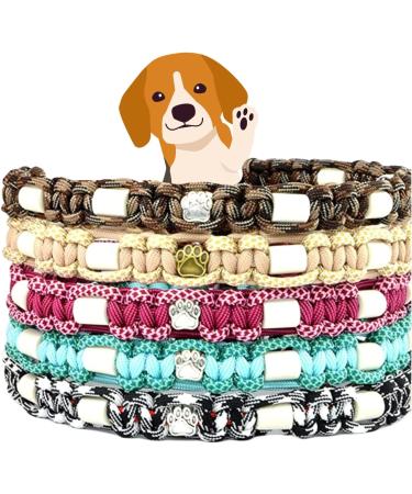 Custom EM Ceramic Collar for Dogs & Cats - Original US Paracord 41-50 cm Raspberry | International Shipping Available - Buy Online on SooperMarket.com