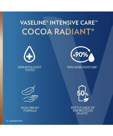 Vaseline Intensive Care Cocoa Radiant Lotion 10 oz - Pack of 6 | Moisturizing & Hydrating Skin Care for All Skin Types - International Shipping Available - Buy Online on SooperMarket.com