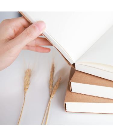 Kraft Cover Blank Sketch Book - 140x210mm - 112 Sheets/224 Pages - 100g Full Wood Paper - 350gsm Kraft Cover - Buy Online on SooperMarket.com