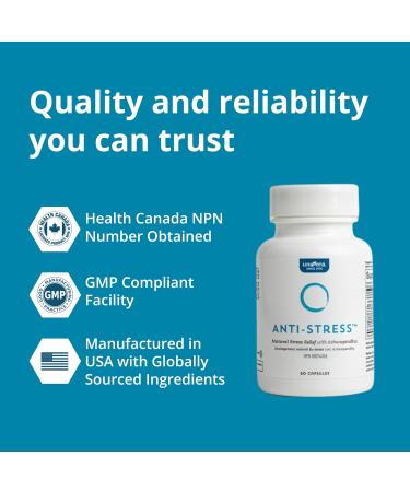 Univera Anti-Stress Supplement with Ashwagandha Gaba and L-Theanine - Natural Stress Relief & Anxiety Support - Enhance Mood Improve Sleep and Boost Focus - Non-GMO Vegan 60 Capsules - Buy Online on SooperMarket.com