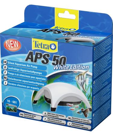 Tetra APS 50 Aquarium Air Pump - quiet diaphragm pump for aquariums from 10-60 L white White APS 50 (10 - 60 L)