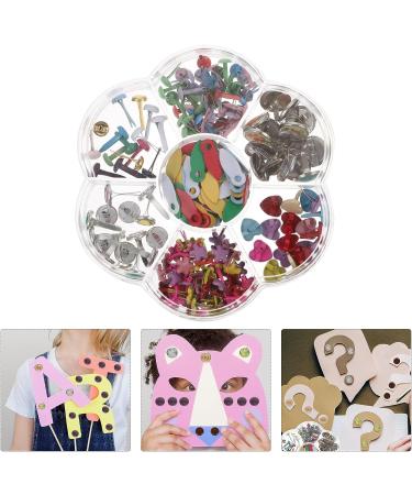 EXCEART Mini Brads: Small Round Metal Paper Fasteners - Pastel Colors for Scrapbooking, Crafting, DIY - 6-12mm - 1 Box - Buy Online on SooperMarket.com