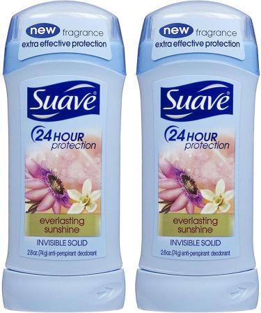 Suave Invisible Solid Antiperspirant Deodorant Everlasting Sunshine - 2.6 oz - 2 pk Everlasting Sunshine 5.2 Ounce (Pack of 1)