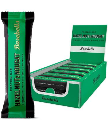 Barebells Hazelnut & Nougat High Protein and Low Carb Bar 12 x 55g (1 94 oz) Low Sugar Snack Protein Bar with 20g protein