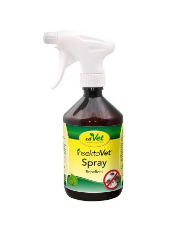 CDVET NATURDEDEDE INSETOVET Spray 500ml - Dog - Cat - Protection against fleas insects flying mites hairlings and ticks - immediate protection for all vertebrates - prevents parasite infestation