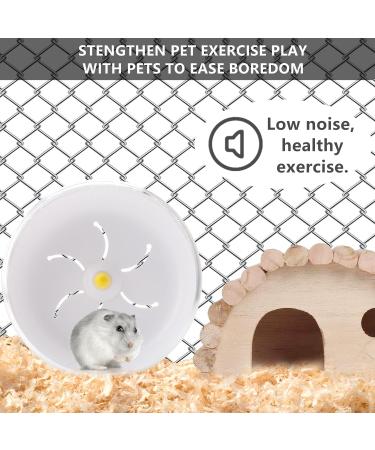 Silent 21cm Hamster Exercise Wheel for Small Pets - Quiet Jogging Wheel for Hamsters, Gerbils, Mice - Large Spinner for Sports and Running - Buy Online on SooperMarket.com