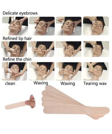 ANGGREK 100Pcs Waxing Stick Spatula Disposable Wooden Hair Removal & Craft Sticks for Body Waxing | International Shipping - Buy Online on SooperMarket.com